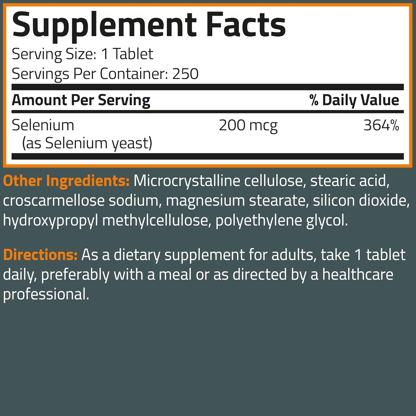 Bronson Selenium 200 mcg Immune & Antioxidant Support Essential Mineral, 250 Vegetarian Tablets Nirvana Guru