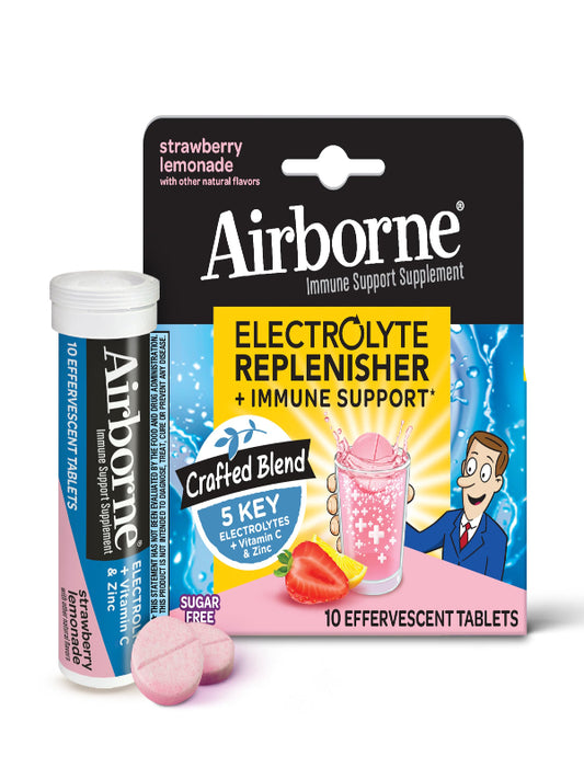 Airborne® Effervescent Tablets - Electrolyte Replenisher - Strawberry Lemon 72/10 ct. Nirvana Guru