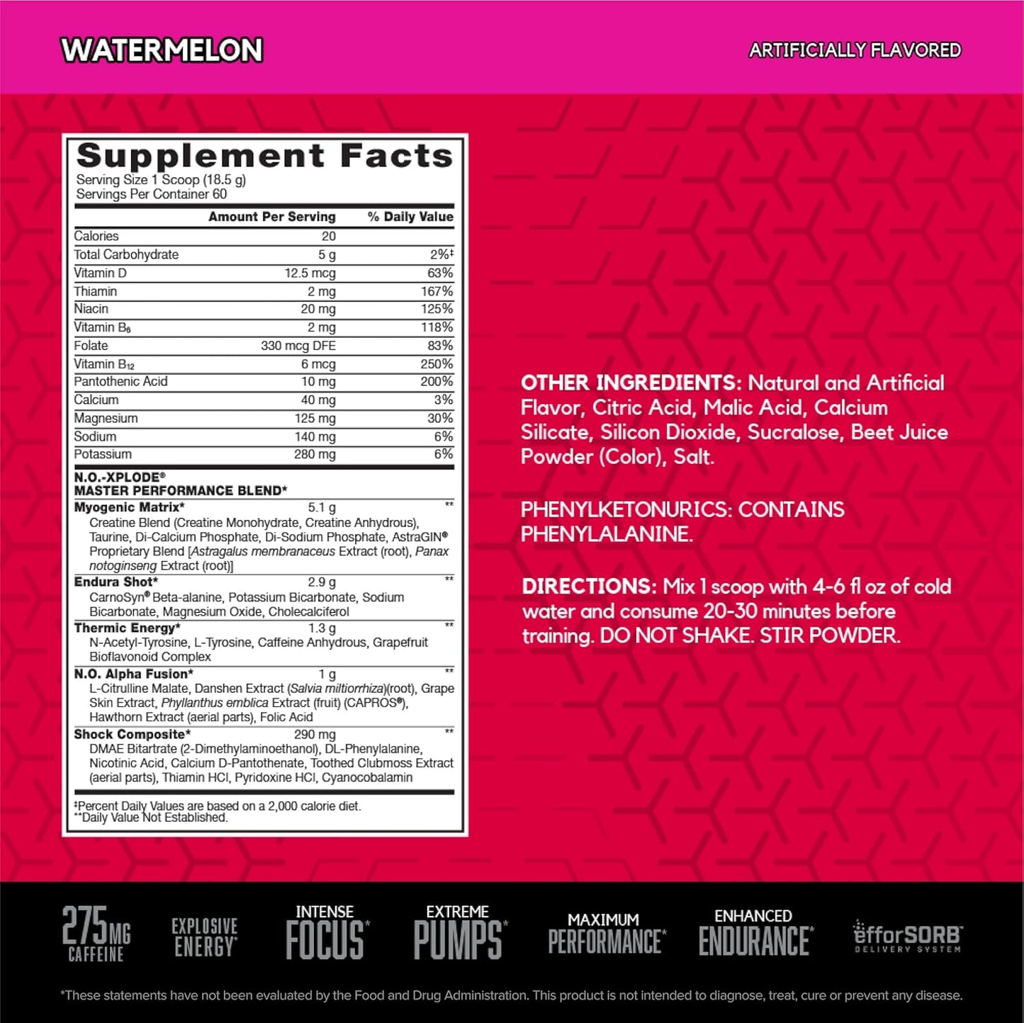 BSN N.O.-XPLODE Pre Workout Powder, Energy Supplement for Men and Women with Creatine and Beta-Alanine, Flavor: Fruit Punch, 30 Servings Nirvana Guru