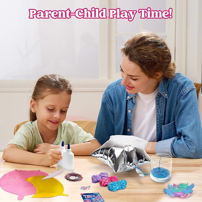 Klever Kits 3D String Art Kit for Kids, Light Up String Light Toy with 30 Multi-Colored LED Bulbs, Arts and Crafts Set, Birthday Gifts for Girls and Boys Ages 8+ nirvanaguru