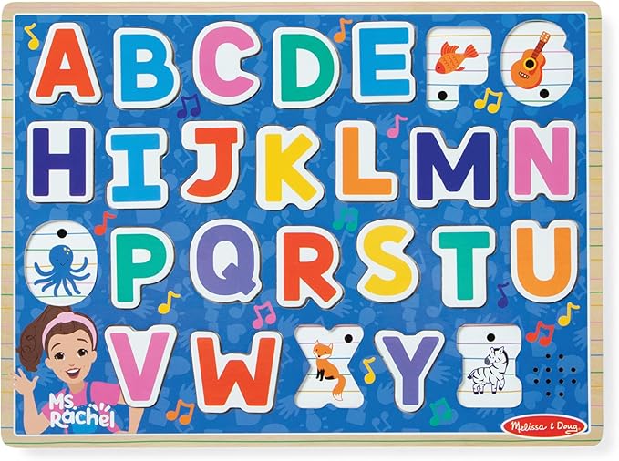 Melissa & Doug® Ms. Rachel™ Wooden Phonics Alphabet Sound Puzzle with Light-Activated Sound Effects, 24-Piece Toddler Toys for Boys and Girls Ages 2+ Years - FSC Certified nirvanaguru