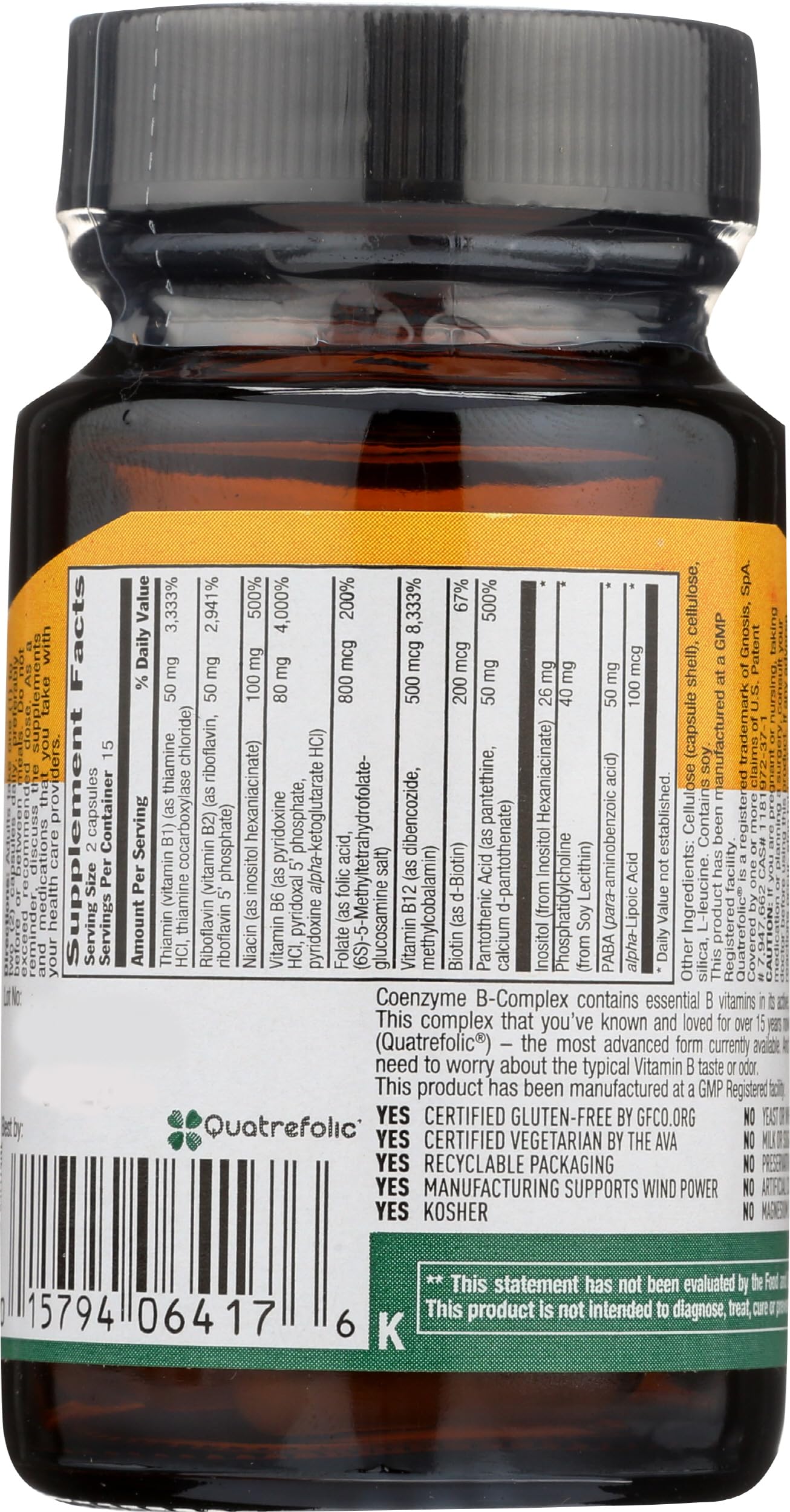 Country Life Coenzyme B-Complex, 120 Capsules – Supports Energy & Metabolism, Mood & Cognitive Function – Vegan, Gluten-Free, Bioavailable B Vitamins with Choline Nirvana Guru