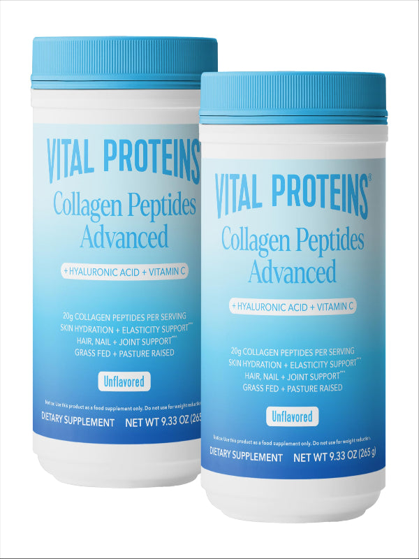 Vital Proteins Collagen Peptides Powder Advanced with Hyaluronic Acid & Vitamin C, Collagen Supplements, Unflavored, 13 Servings - Nirvana Guru