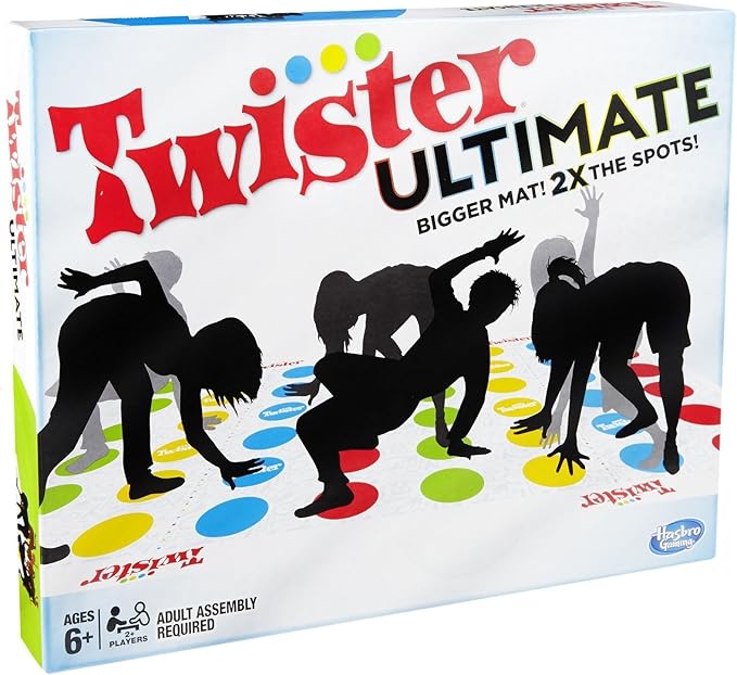 Hasbro Gaming Twister Ultimate: Bigger Mat, More Colored Spots, Family, Kids Party Game Age 6+; Compatible with Alexa (Amazon Exclusive) nirvanaguru