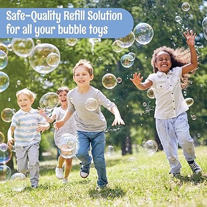 64 oz Iridescent Bubble Solution Refill | Non-Toxic Pre-Mix Bubble Refill Solution No Mixing or Measuring Required | Bubbles for Kids | Bubbles Bulk | Bubble Machine Solution | Giant Bubble Solution nirvanaguru