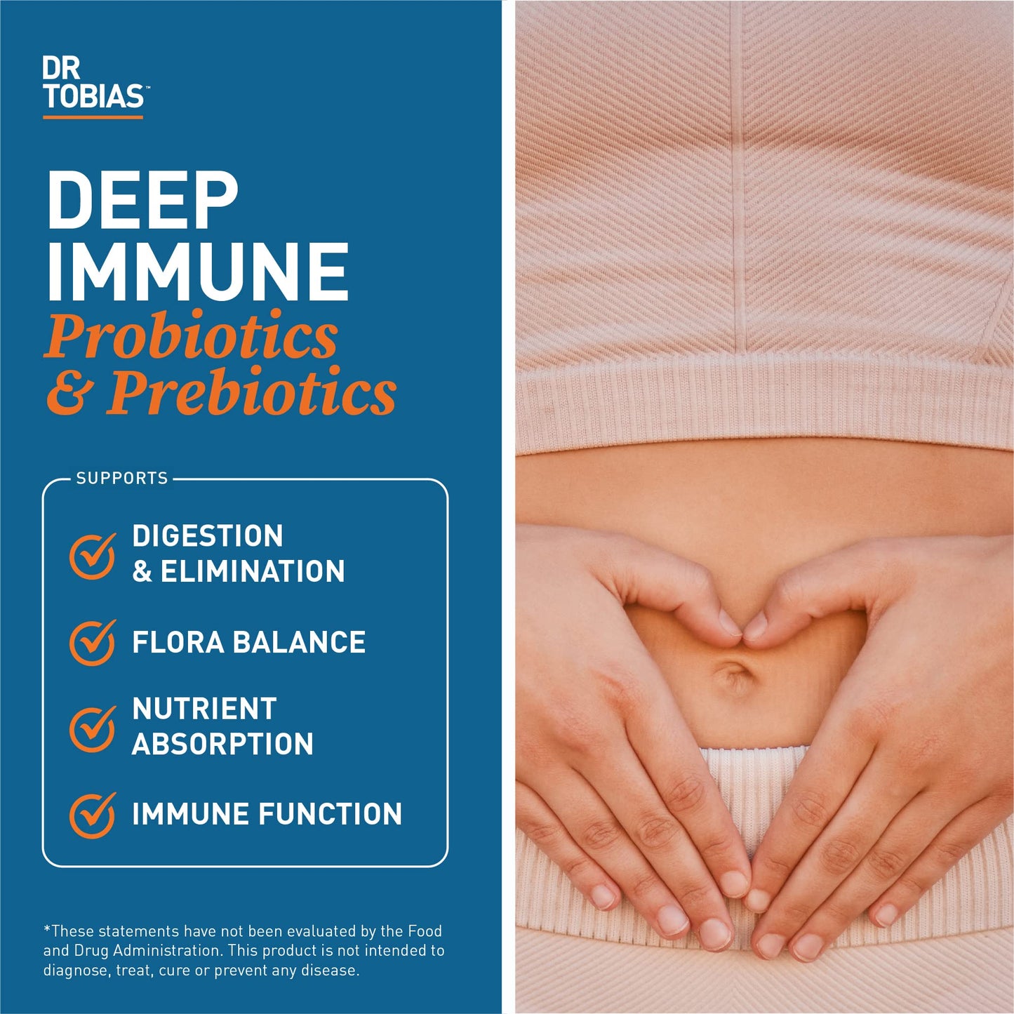 Dr. Tobias Deep Immune Probiotics & Prebiotics, Dual Action Digestion & Immune Support with PreforPro Prebiotics & Delayed Release Spore Forming Probiotics for Women & Men, 60 Capsules, 30 Servings - Nirvana Guru