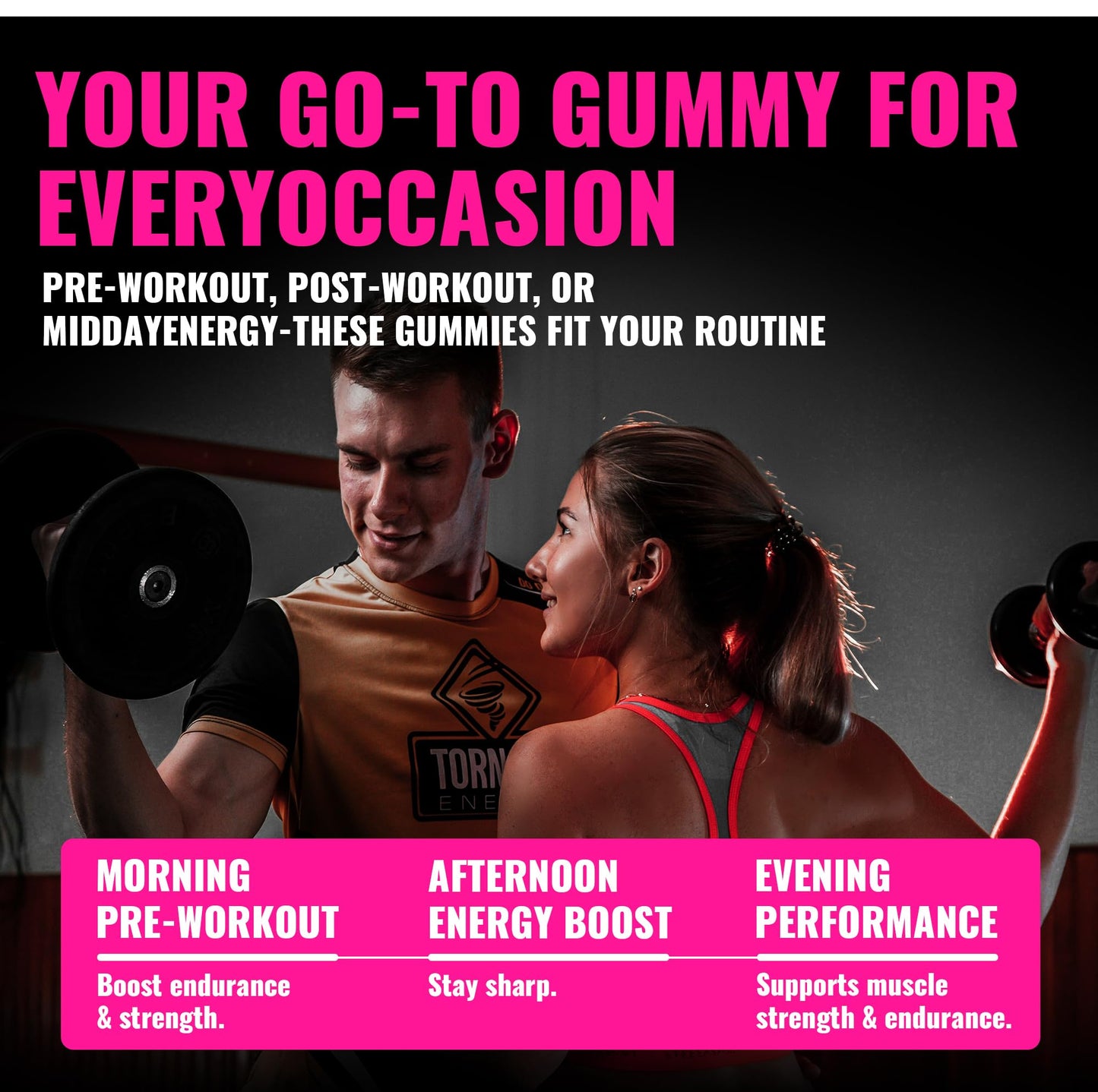 Creatine Monohydrate Gummies 5000mg for Men & Women, Chewables Creatine Monohydrate for Muscle Strength, Muscle Builder, Energy Boost, Pre-Workout Supplement(90 Count)-Strawberry.