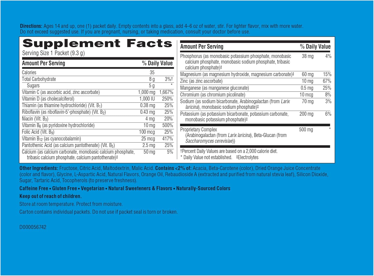 Emergen-C Immune+ Triple Action Immune Support Powder, BetaVia (R), 1000mg Vitamin C, B Vitamins, Vitamin D and Antioxidants, Raspberry – 30 Count Nirvana Guru