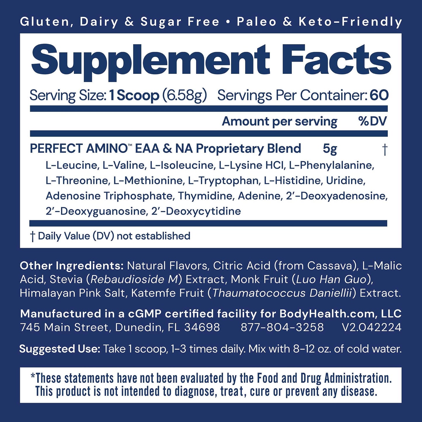 BodyHealth PerfectAmino Powder - BCAA and EAA Powder for Pre and Post Workout - Amino Acid Energy Drink for Men and Women to Support Lean Muscle and Recovery - Strawberry - 30 Servings Nirvana Guru