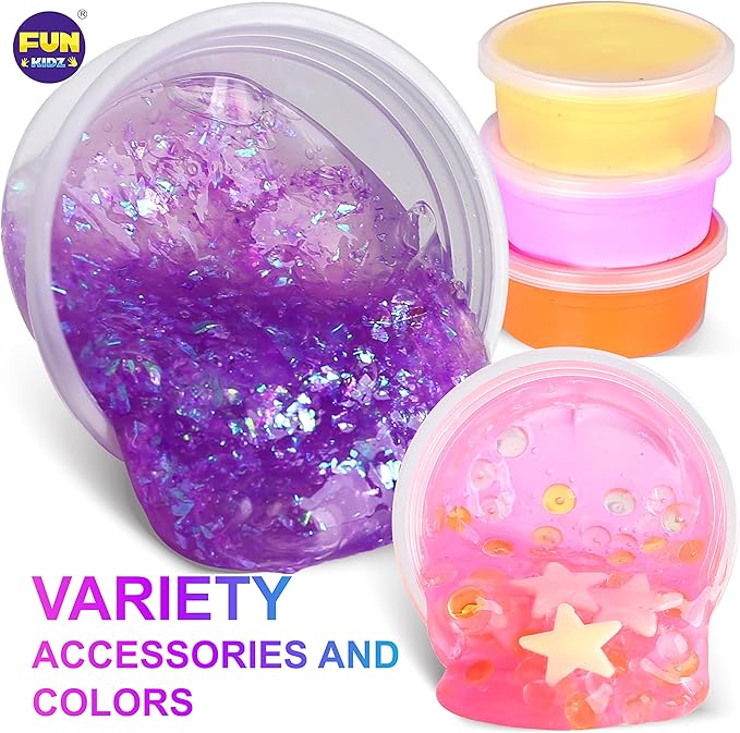 33 Cups Jumbo Slime Kit for Kids, FunKidz Premade Ultimate Slime Pack to DIY Soft, Cloud, Clear, Butter, Glitter, Glow in Dark Slime Making Kit Party Favors Gift Toys for Girls and Boys nirvanaguru