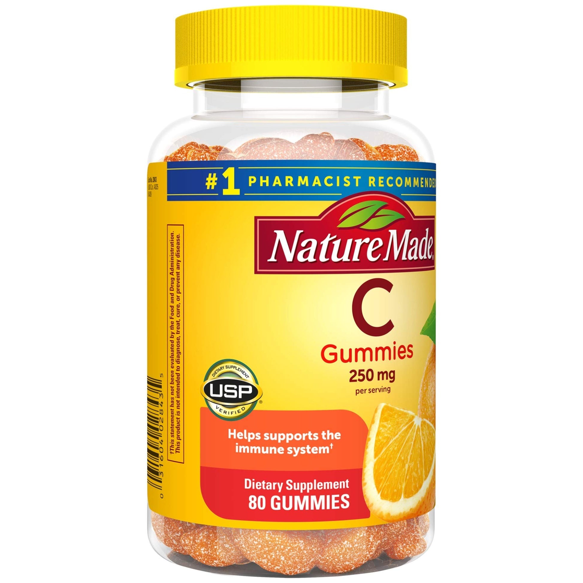 Nature Made Vitamin C 250 mg per serving, Dietary Supplement for Immune Support, 150 Gummies, 75 Day Supply - Nirvana Guru