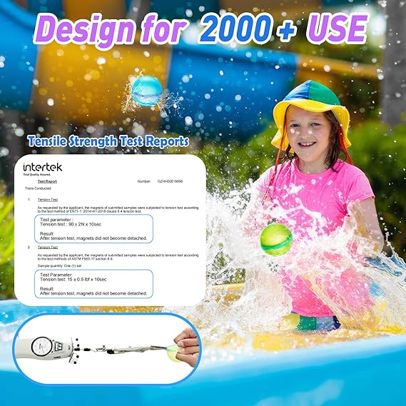 【12 Pack】Magnetic Reusable Water Balloons Fast Refillable for Kids Outdoor Activities, latex-free Kids Pool Beach Bath Toys, Self-Sealing Water Bomb Quick Fill for Summer Games (12) nirvanaguru