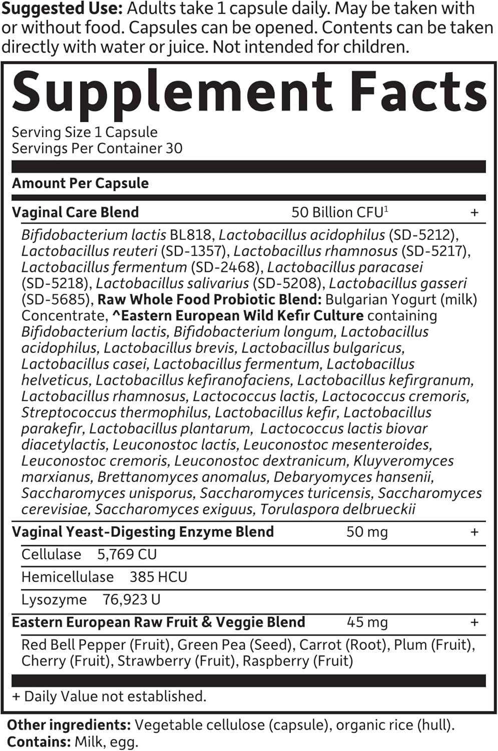 Garden of Life RAW Probiotics Vaginal Care Shelf Stable - 50 Billion CFU Guaranteed Through Expiration, Acidophilus - Once Daily - Certified Gluten Free - No Refrigeration - 30 Vegetarian Capsules - Nirvana Guru