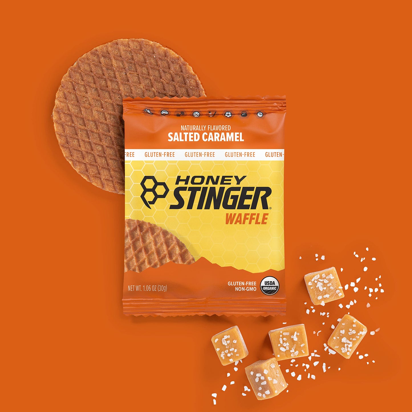 Honey Stinger Organic Honey Waffle Energy Stroopwafel for Exercise, Endurance and Performance Sports Nutrition for Home & Gym, Pre and Post Workout Box of 16 Waffles, 16.96 Ounce (Pack of 16)