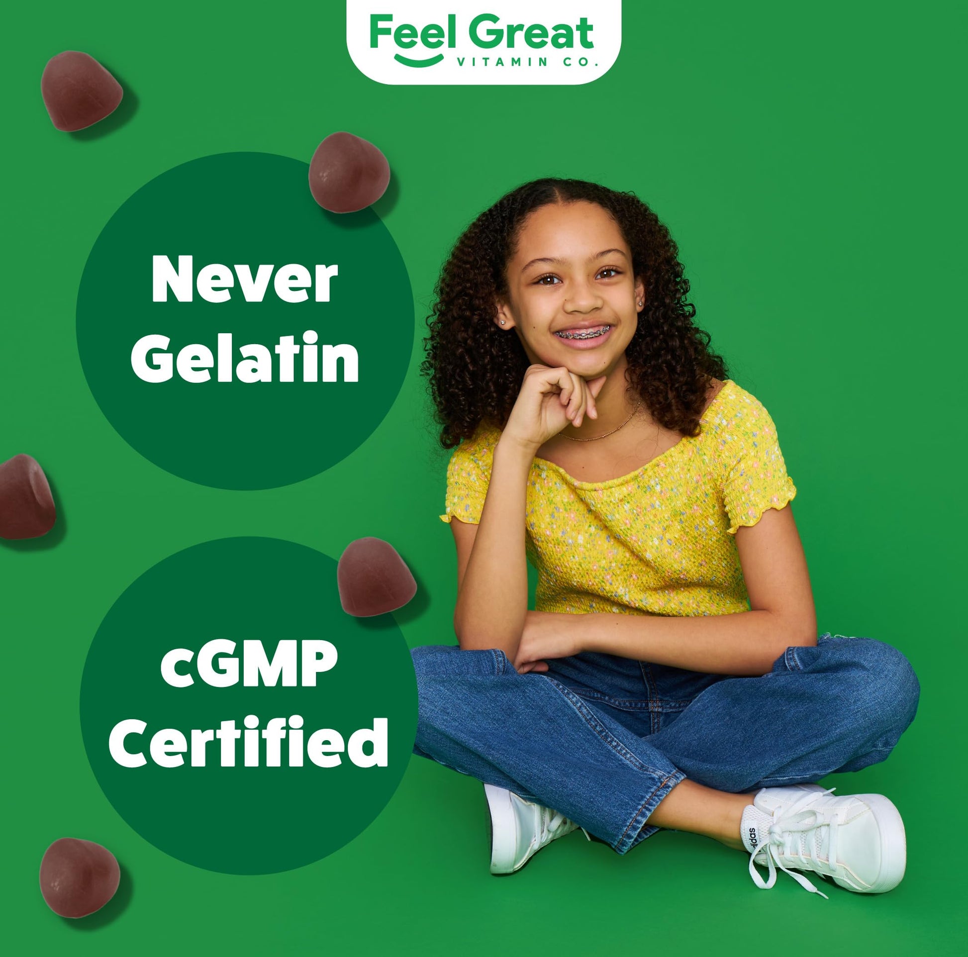 Feel Great Vitamin Co. Complete DHA Gummies for Kids | with Omega 3 6 9 + DHA, Vitamin C | Supports Healthy Brain Function, Vision & Heart Health | Gluten Free, Vegetarian | 60 Gummies Nirvana Guru