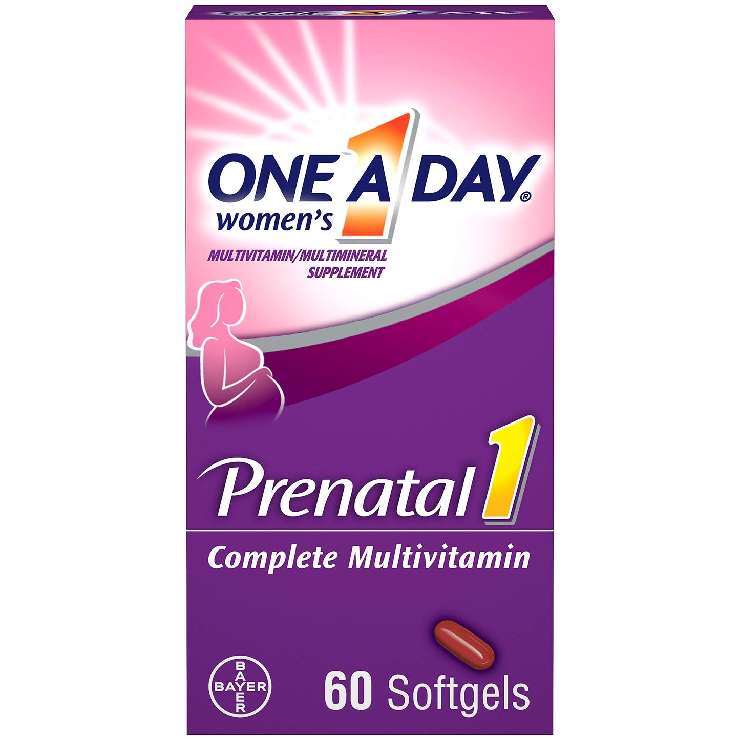 ONE A DAY Women's Prenatal 1 Multivitamin including Vitamins A, C, D, B6, B12, Iron, Omega-3 DHA & more - Supplement for Before, During, & Post Pregnancy, 30 Ct (Pack of 1)(Packaging May Vary) Nirvana Guru