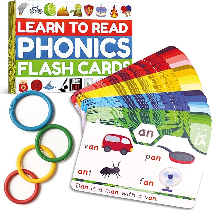 Phonics Flash Cards - Learn to Read in 20 Phonic Stages - Education for Kids Ages 4-8 Kindergarten 1st 2nd Grade nirvanaguru