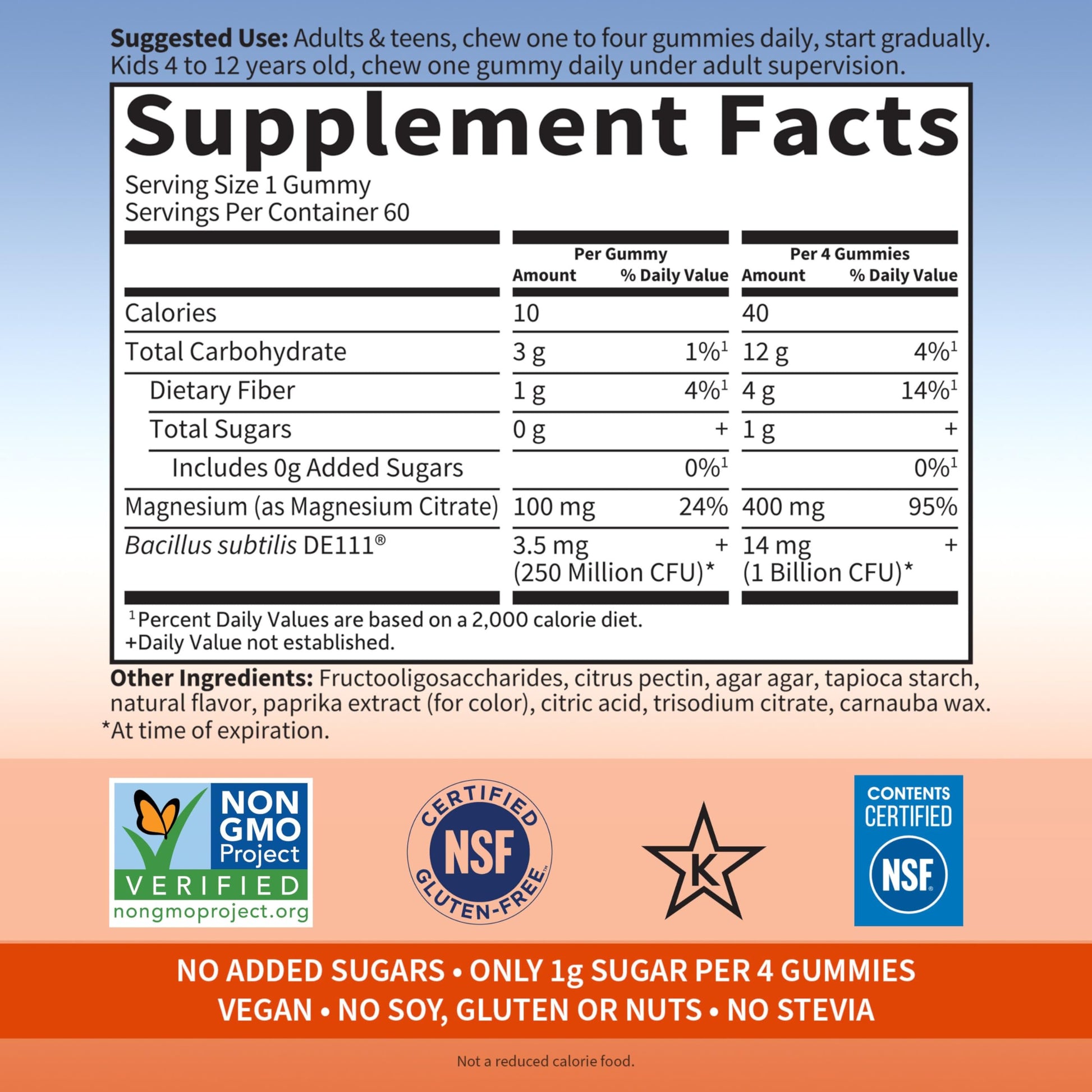 Garden of Life - Dr Formulated Magnesium Citrate Supplement with Prebiotics & Probiotics for Stress, Sleep & Recovery - Vegan, Gluten Free, Kosher, Non-GMO, No Added Sugars – 60 Raspberry Gummies - Nirvana Guru