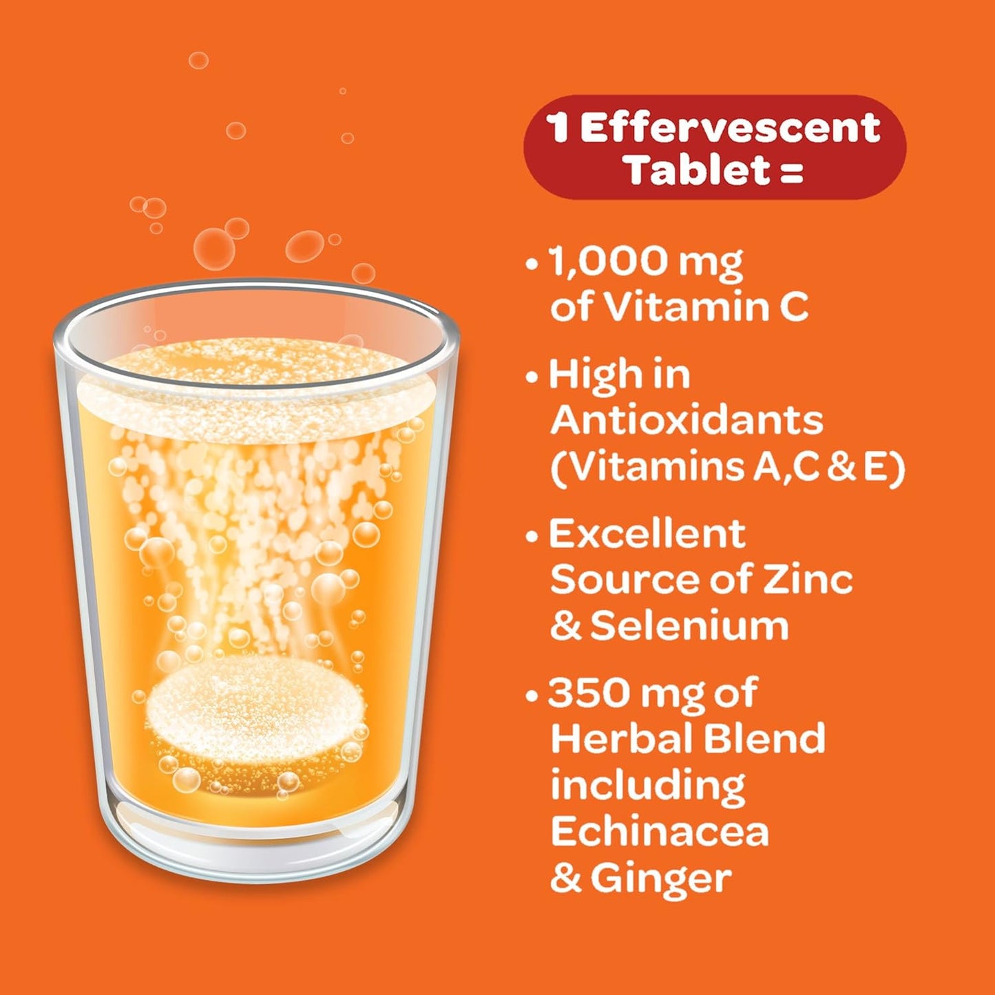Airborne Zesty Orange Effervescent Tablets,1000mg of Vitamin C - Immune Support Supplement 30ea Nirvana Guru