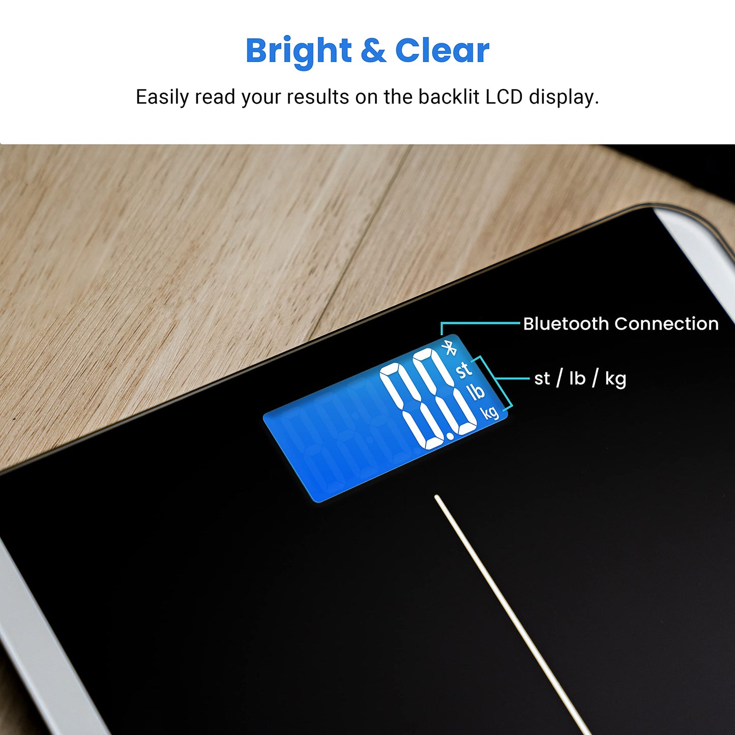 Etekcity Digital Body Weight Bathroom Scale, Large Blue LCD Backlight Display, High Precision Measurements,6mm Tempered Glass, 400 Pounds Nirvana Guru