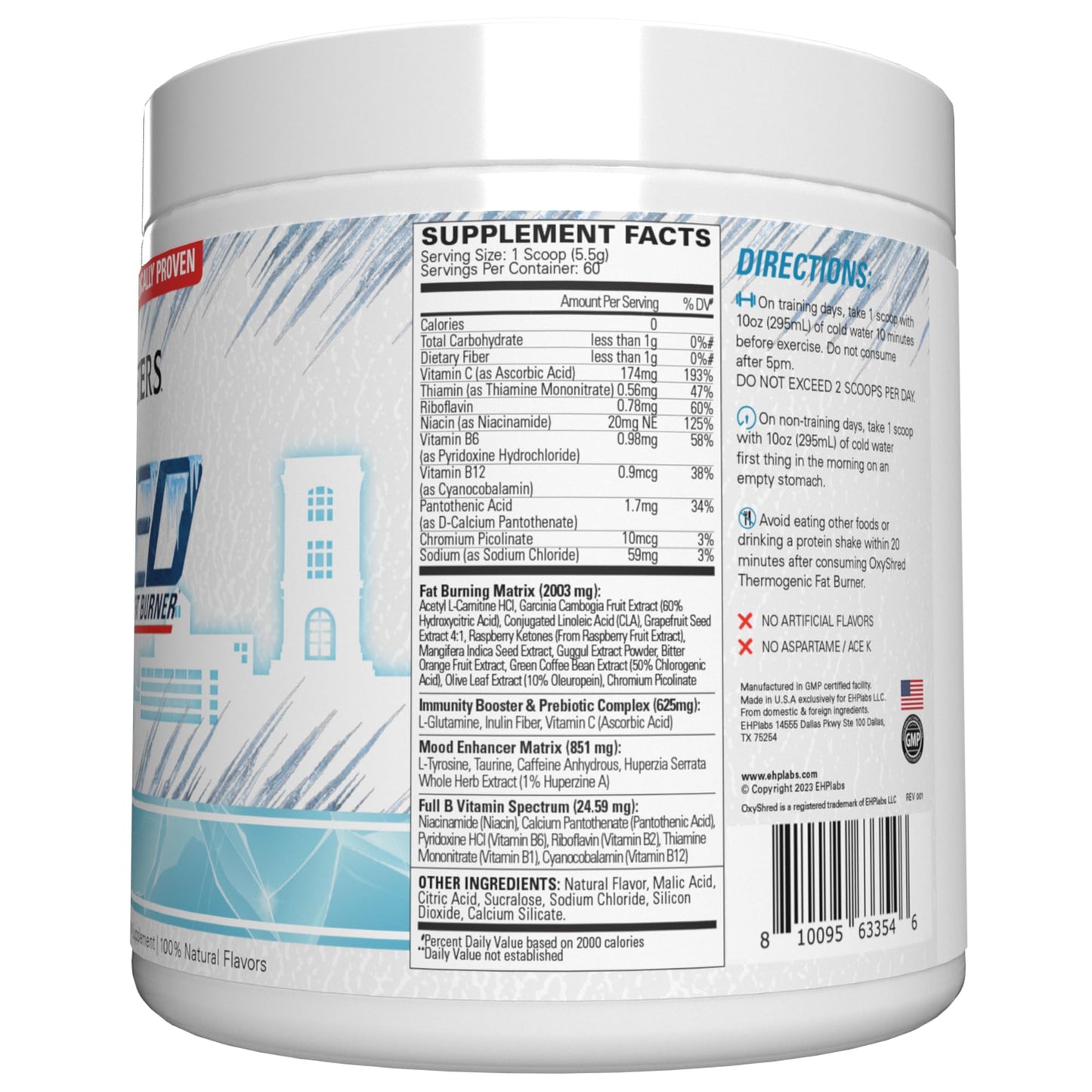 EHP Labs OxyShred Pre Workout Powder - Preworkout Powder with L Glutamine & Acetyl L Carnitine, Energy Boost Drink - Mango, 60 Servings Nirvana Guru