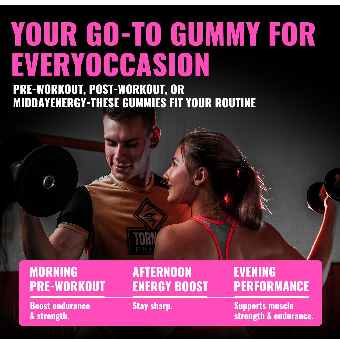 Creatine Monohydrate Gummies 5000mg for Men & Women, Chewables Creatine Monohydrate for Muscle Strength, Muscle Builder, Energy Boost, Pre-Workout Supplement(90 Count)-Strawberry.