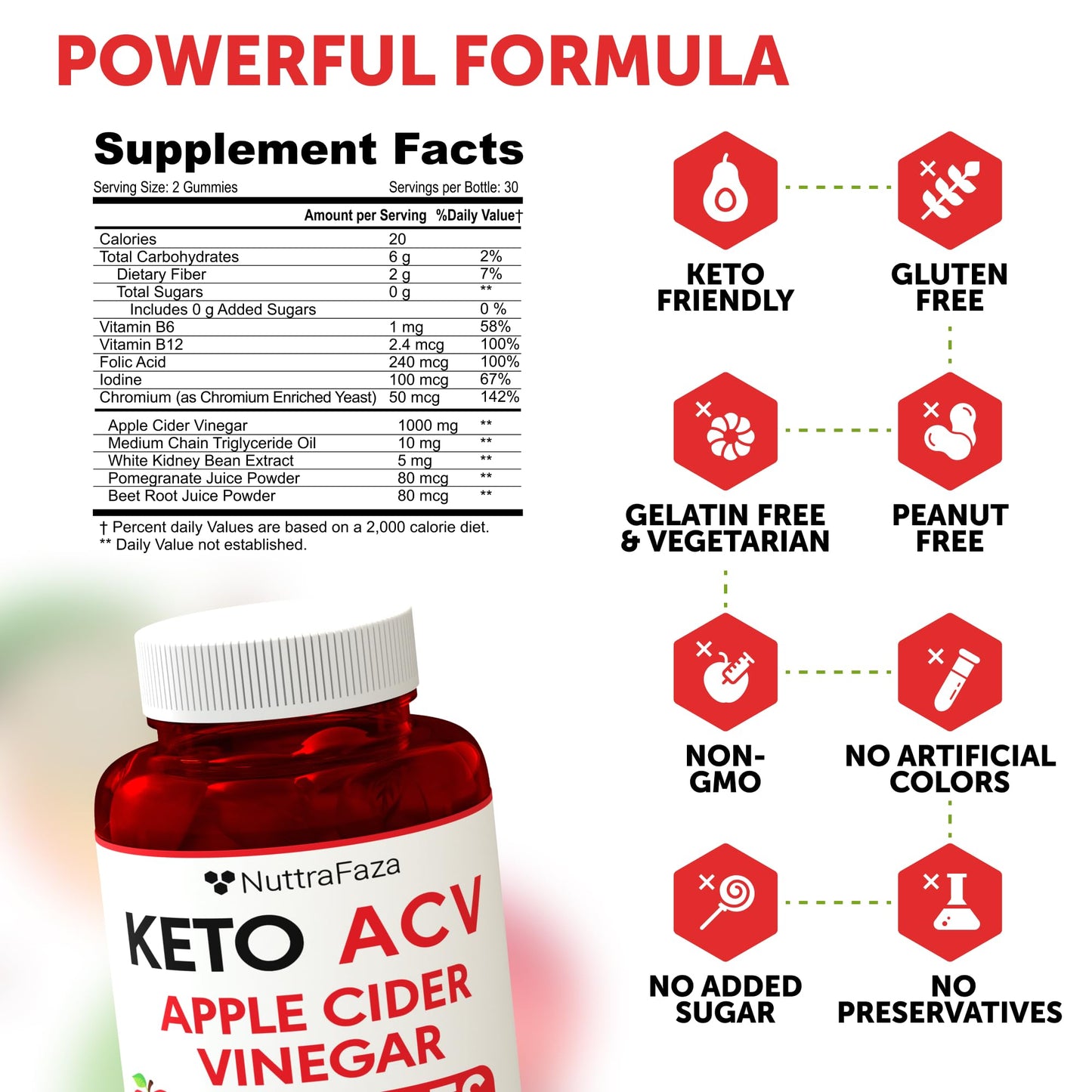 Keto ACV Gummies Advanced Weight Loss - ACV Keto Gummies for Weight Loss for Women and Men - Keto Gummies Supplement - Detox & Cleanse, Digestion - Apple Cider Vinegar - Apple Flavor