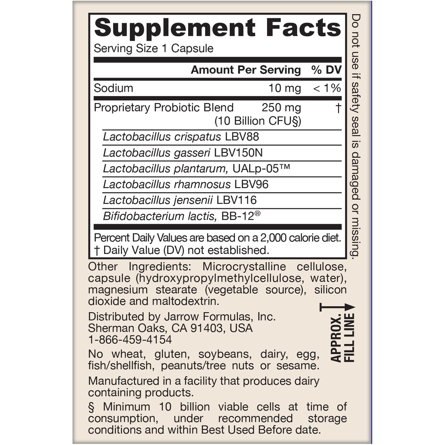 Jarrow Formulas Fem Dophilus Probiotics for Women - 10 Billion CFU, Female Vaginal Probiotics, Vaginal, Urinary Tract and Digestive Support, 30 Capsules - Nirvana Guru