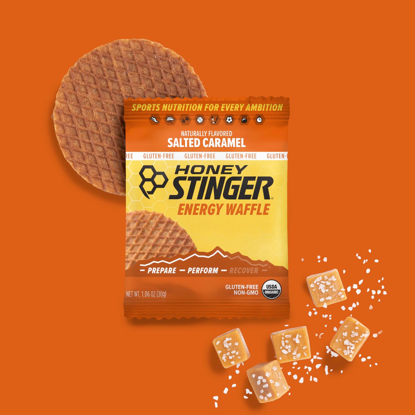 Honey Stinger Organic Honey Waffle Energy Stroopwafel for Exercise, Endurance and Performance Sports Nutrition for Home & Gym, Pre and Post Workout Box of 16 Waffles, 16.96 Ounce (Pack of 16)