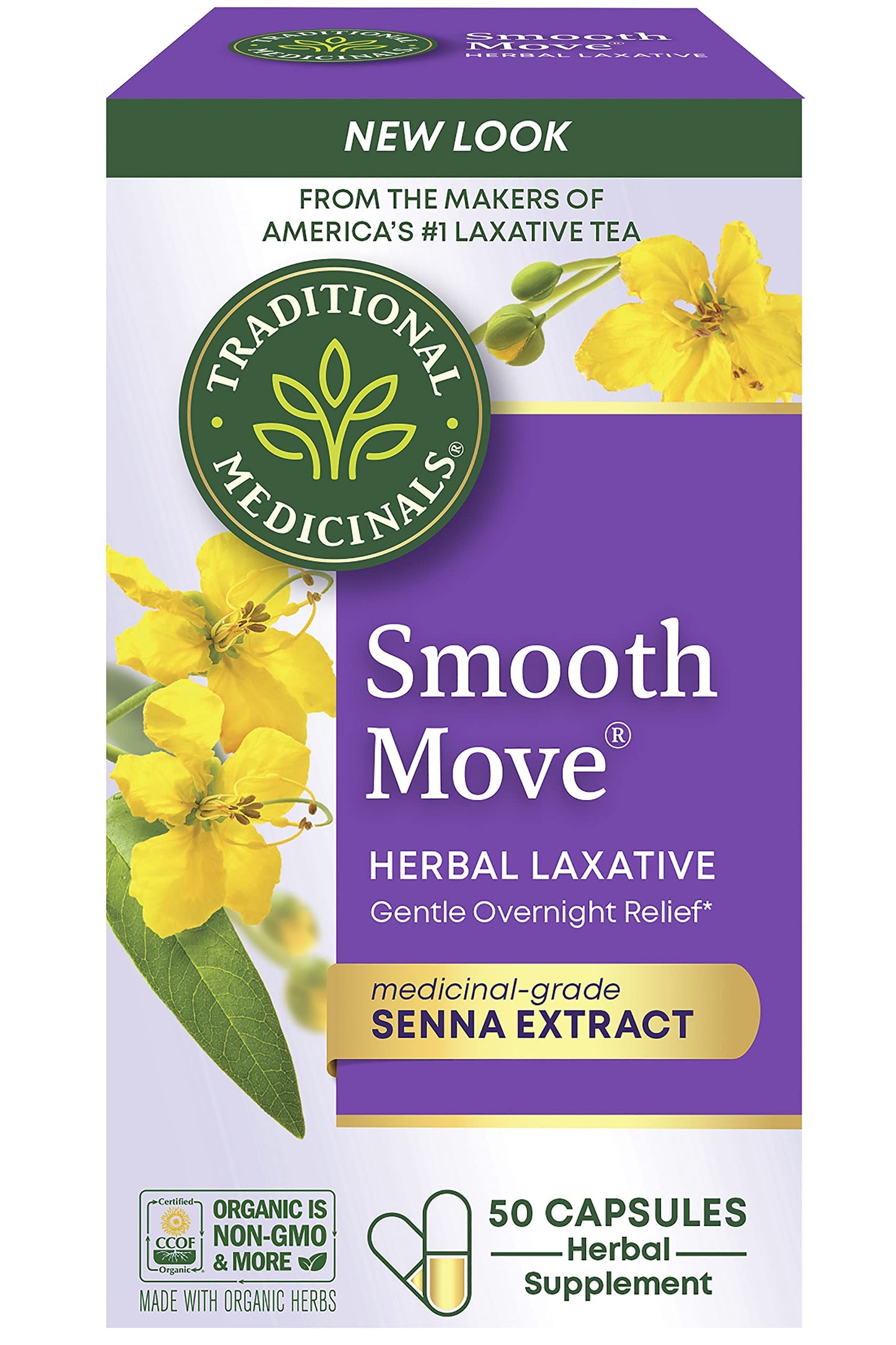 Traditional Medicinals Tea, Organic Smooth Move Peppermint, Relieves Occasional Constipation, Senna, 16 Tea Bags - Nirvana Guru
