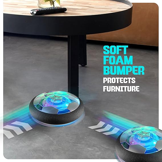 Hover Soccer Light-Up Ball, Indoor Toy Games Gifts for Birthday, Kids, Boys for Age 6, 7, 8, 9, 10, 11, 12 Years Old, Single nirvanaguru