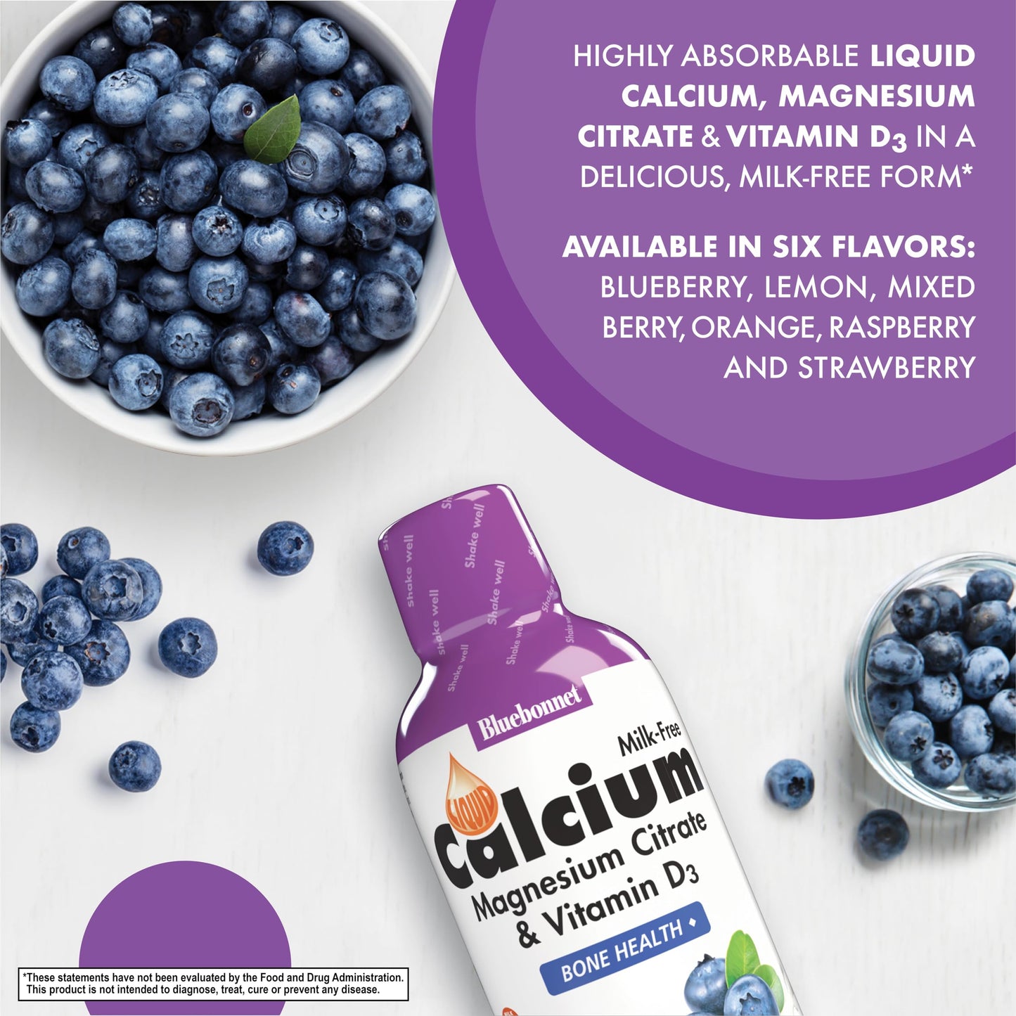 Bluebonnet Nutrition Liquid Calcium Citrate, Magnesium, Vitamin D3, Bone Health, Gluten Free, Soy Free, Milk Free, Kosher, 16 fl oz, 32 Servings, Mixed Berry Flavor Nirvana Guru