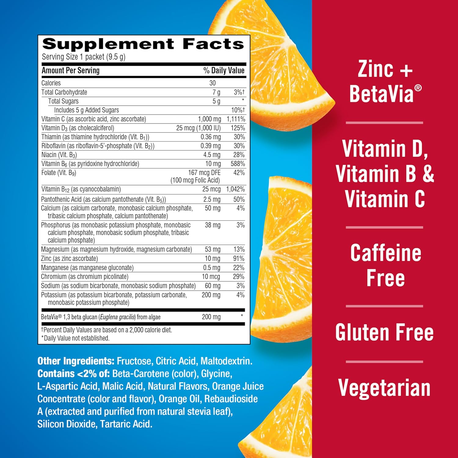 Emergen-C Immune+ Triple Action Immune Support Powder, BetaVia (R), 1000mg Vitamin C, B Vitamins, Vitamin D and Antioxidants, Raspberry – 30 Count Nirvana Guru