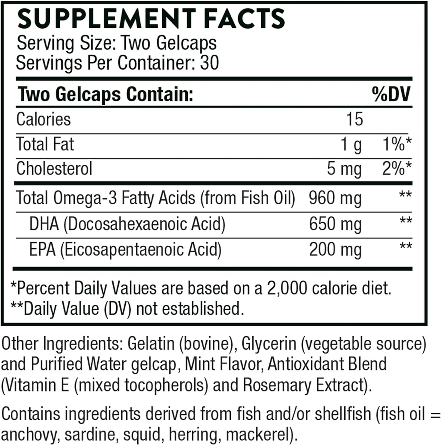 THORNE Prenatal DHA - 650 mg DHA and 200 mg of EPA - Supports Baby’s Brain and Nervous System Development from Pregnancy to Nursing* - 60 Capsules - Nirvana Guru