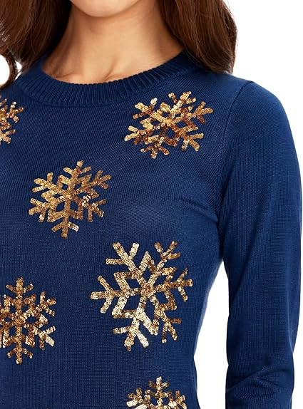 Women's Gaudy Garland Sweater Dress nirvanaguru