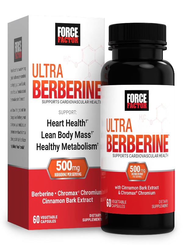 FORCE FACTOR Ultra Berberine, Berberine Supplement with 500mg Berberine HCl Plus Chromium & Cinnamon Bark Extract to Support Metabolism & Daily Wellness, Non-GMO, Gluten Free, 60 Vegetable Capsules Nirvana Guru