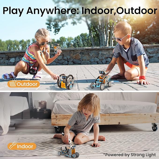 Sillbird 12-in-1 Solar Robot Building Kit STEM Gift for Boys Aged 8-13, DIY Science Educational Robotic Toys for Kids Teens Birthday, Powered by The Sun with 190 Pieces nirvanaguru