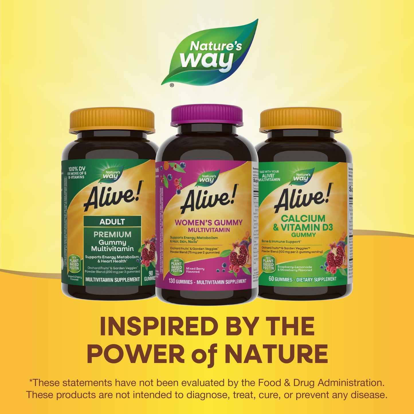Nature's Way Alive! Women's Daily Gummy Multivitamins, 16 Vitamins & Minerals, Energy Metabolism*, Hair Skin & Nails*, Vegetarian, Mixed Berry Flavored, 150 Gummies (Packaging May Vary) - Nirvana Guru