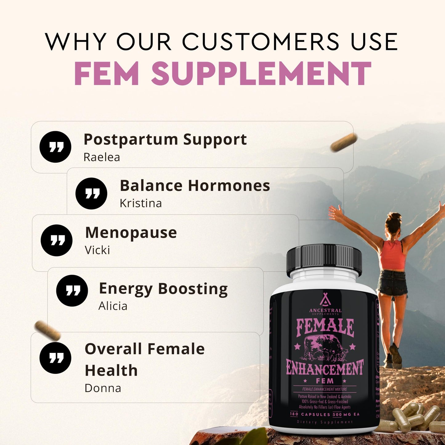Ancestral Supplements Grass Fed Beef Liver 180 Capsules, Supports Energy Production, Detoxification, Digestion, Immunity and Full Body Wellness, Non-GMO, Freeze Dried Liver Health Supplement