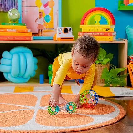 Bright Starts Easy-Grasp Oball Bundle Gift Set - Grasp The Day, Ball and Rattle Toys 2-Pack, BPA Free, Unisex, Newborn+ nirvanaguru