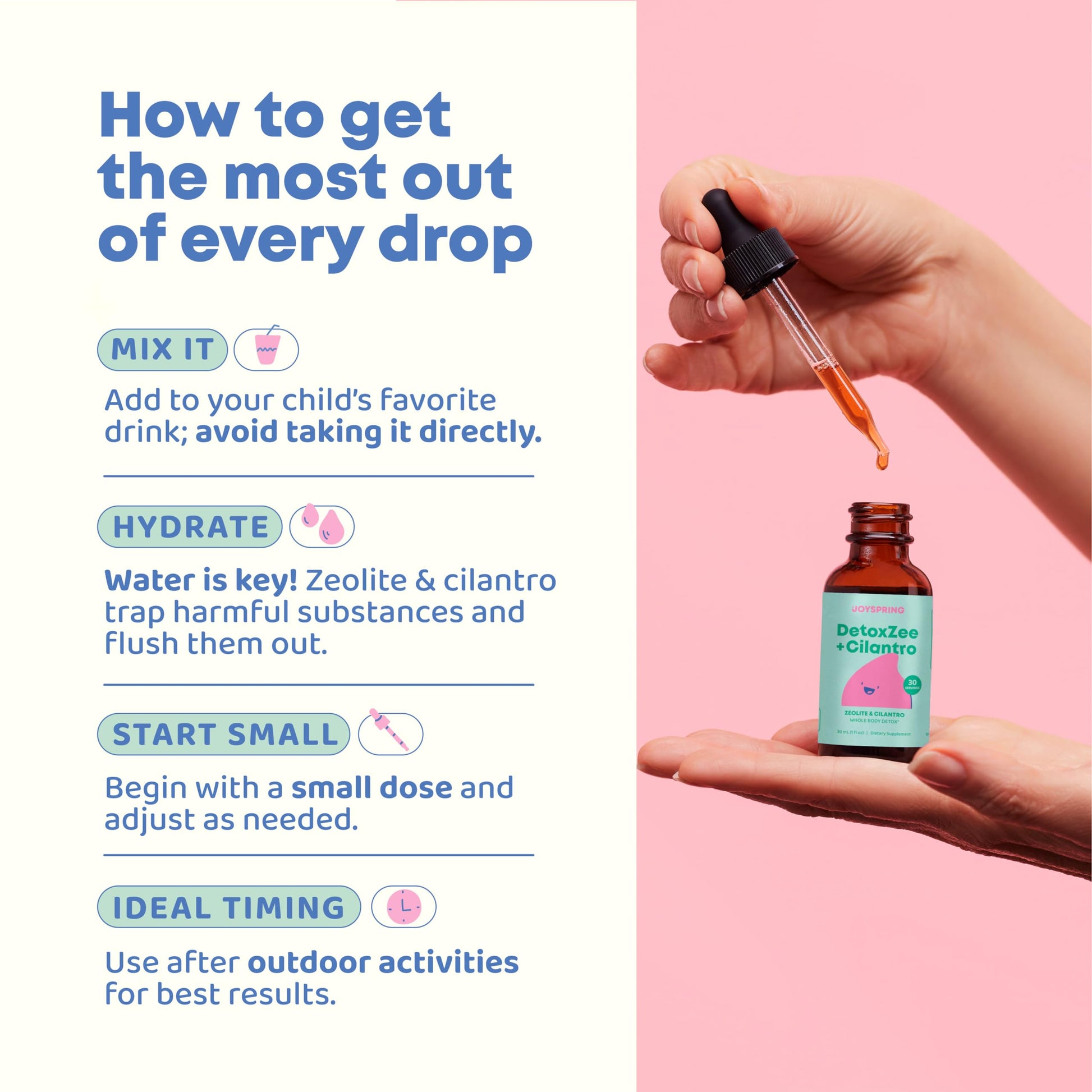 JoySpring Zeolite Drops for Kids – Natural Berry Flavor with Vitamin D3 – Supports Wellness & Everyday Vitality – 30-Day Supply Nirvana Guru