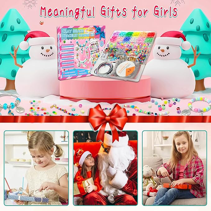 leitait Girls Toys Bracelet Making Kit -3400pcs Charm Jewelry Making Kit Supplies,Unicorn/Mermaid Crafts Birthday Christmas Gifts for Girls Ages 5 6 7 8 9 10 11 12 Years Old nirvanaguru