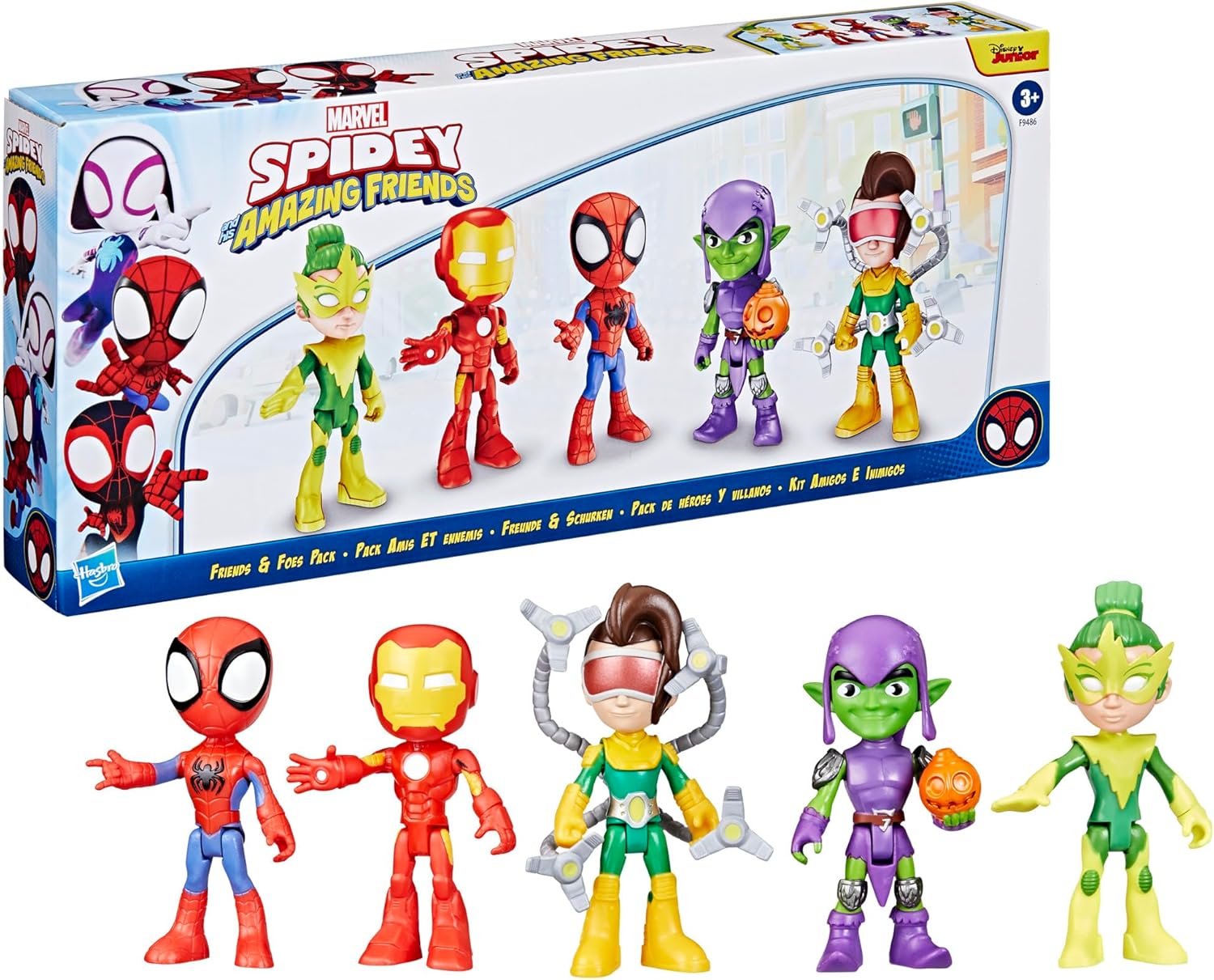 Spidey and his Amazing Friends Marvel, Friends & Foes Pack, 5 Action Figures, 4-Inch, Preschool Super Hero Toys for Kids Ages 3 and Up Nirvana Guru