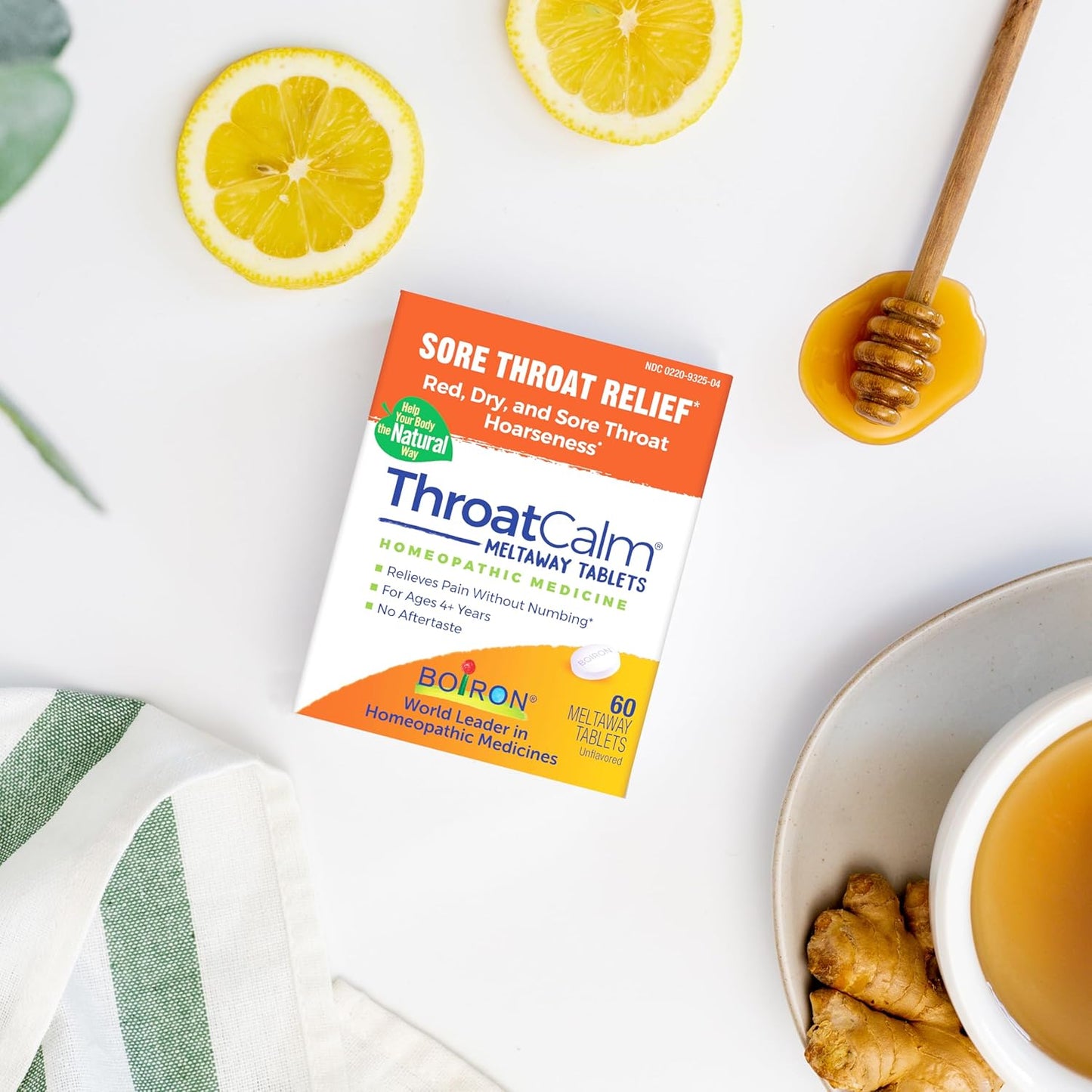 Boiron ThroatCalm Tablets for Pain Relief from Red, Dry, Scratchy, Sore Throats and Hoarseness - 60 Count - Nirvana Guru