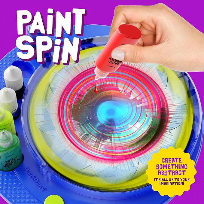 Dan&Darci Paint Spin Art Machine Kit for Kids - Arts & Crafts for Boys & Girls Ages - Art Craft Set Gifts for 6-9 Year Old Boy, Girl - Painting Spinner Toys - Birthday Gift Ideas for Ages 6-12 Years Nirvana Guru