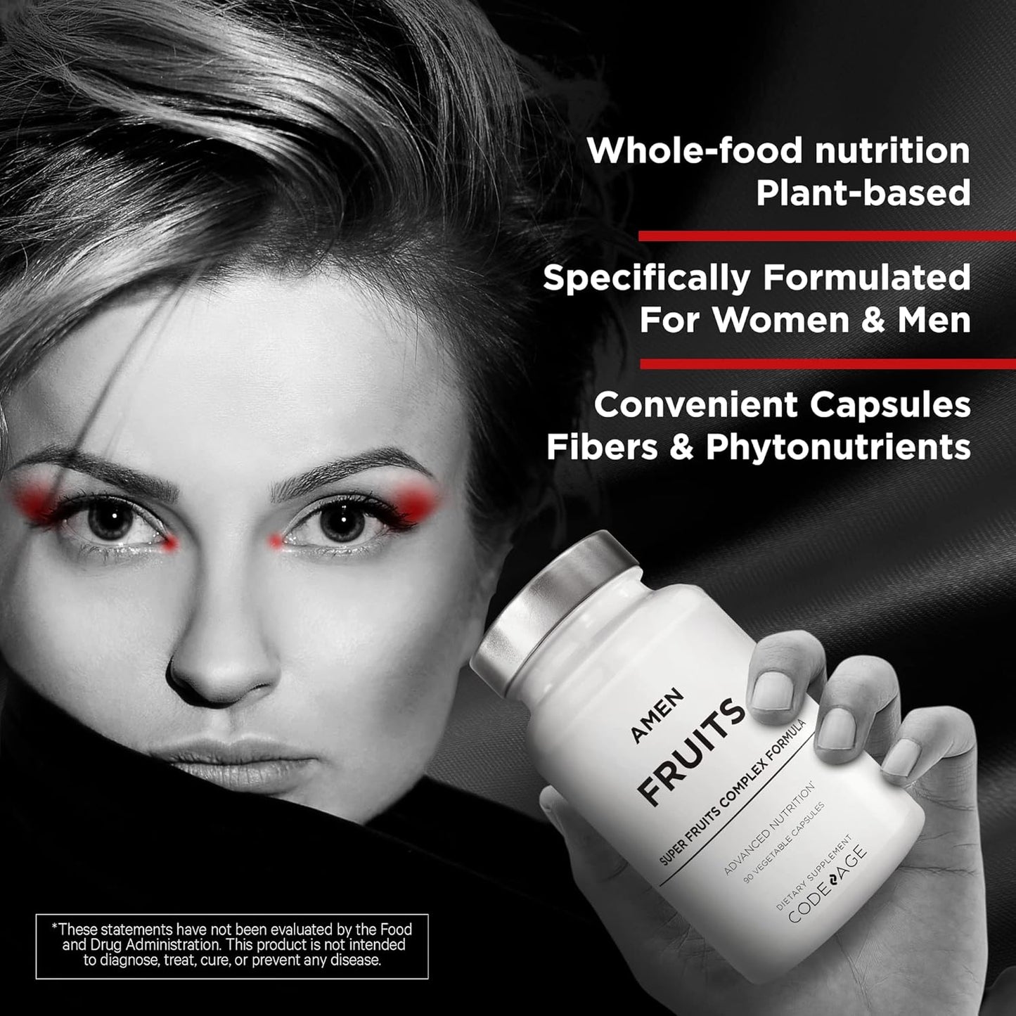 Amen Fruits, Daily Fruits Vitamins Supplements, Over 20 Whole Fruit Extracts - Raw Multivitamin, Berries, Antioxidant Polyphenols Superfood & Flavonoids - Non-GMO - 90 Capsules Nirvana Guru