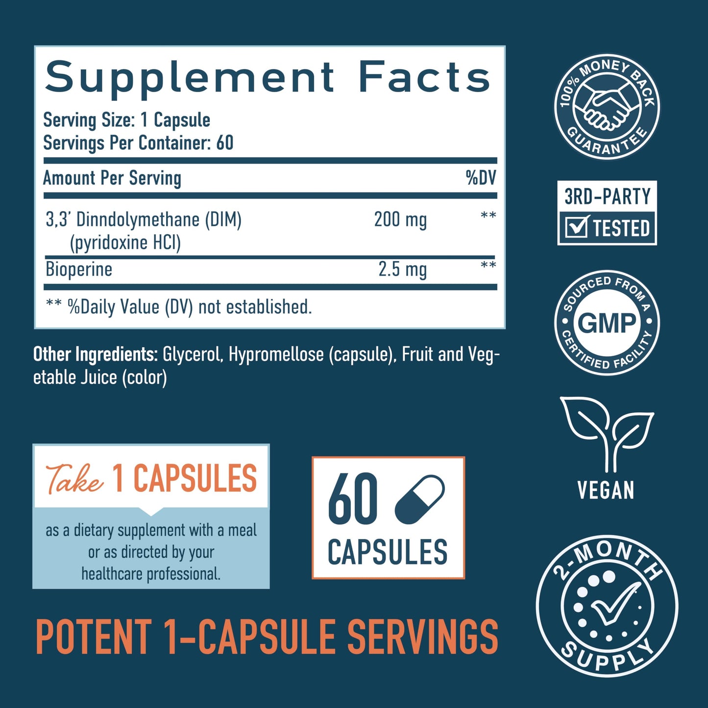 DIM Supplement 200 mg | Estrogen Balance for Women & Men | Hormonal Acne, Hormone Balance, Menopause & Antioxidant Support | Clean Label Project Certified, Vegan & Soy Free Diindolylmethane | 60 Ct. - Nirvana Guru