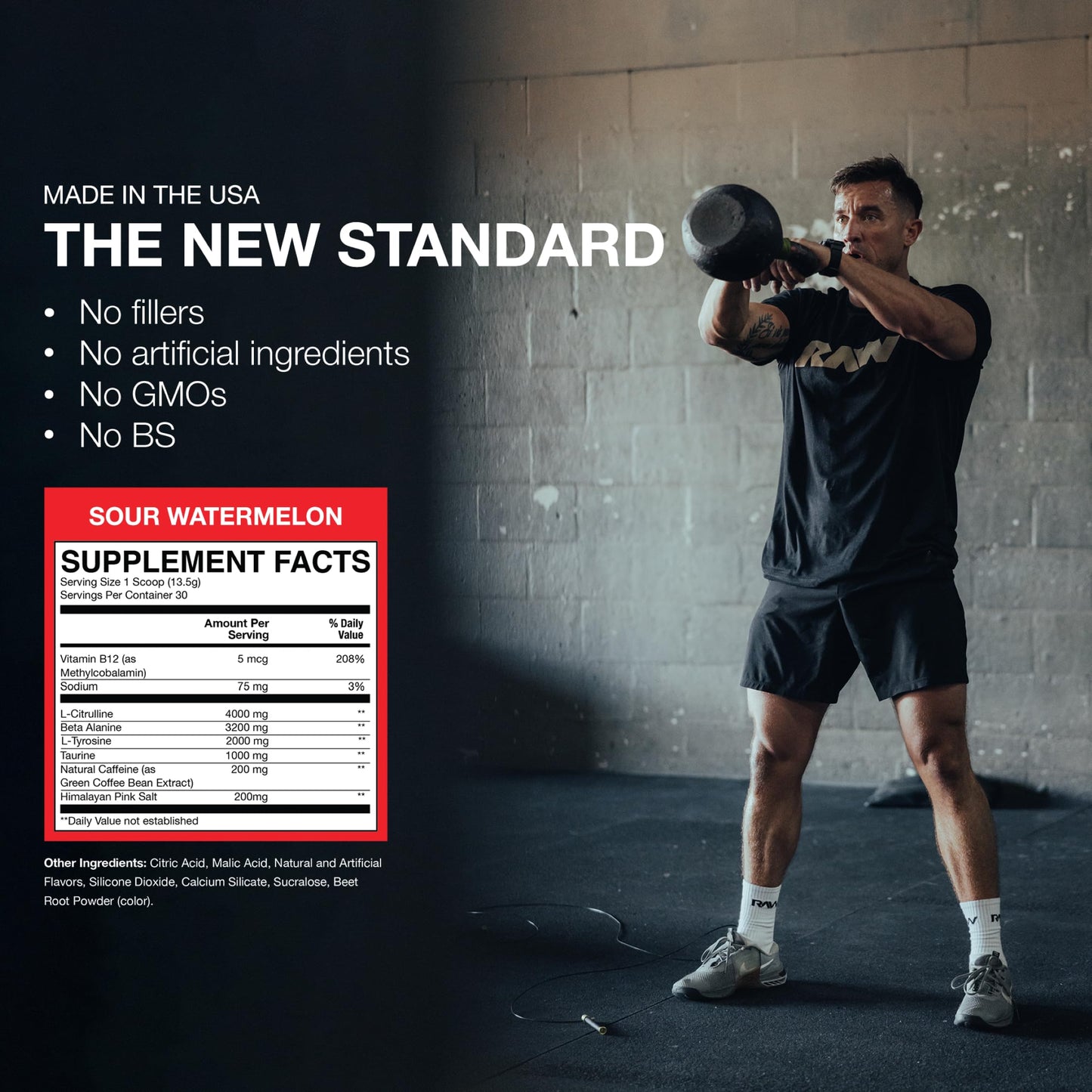 RAW Nutrition - Essential Pre - Chris Bumstead Pre Workout Formula, Sports Nutrition Pre-Workout Powders | Men & Womens Drink, Energy Powder for Working Out (Peach Mango)
