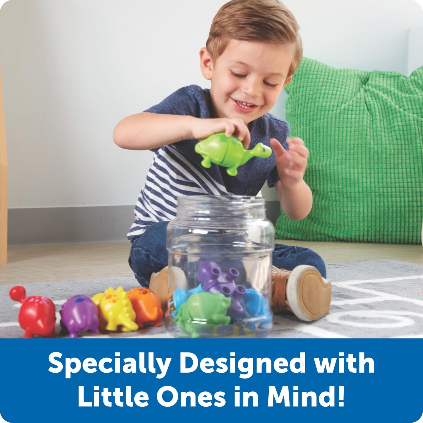 Learning Resources Snap-n-Learn Matching Dinos - Dinosaur Toys, Mini Plastic Figures, Sensory Bin, Toddler Travel Games, Shape Sorter, Preschool, Fine Motor Skills, Montessori Counting Nirvana Guru