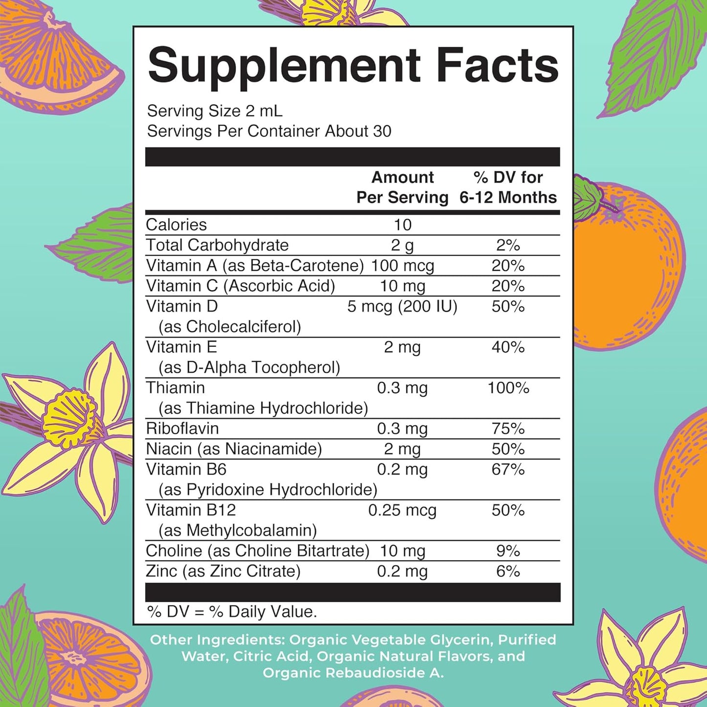 MaryRuth Organics Multivitamin for Infants | USDA Organic | Multivitamin Liquid Drops for Babies 6-12 Months | Immune Support & Overall Wellness | Vegan | Non-GMO | Gluten Free | 2 Fl Oz - Nirvana Guru